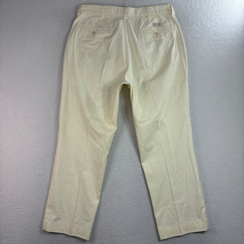 Polo Ralph Lauren‎ Philip Chino Pants Men 34x28 Yellow Business Casual Vintage